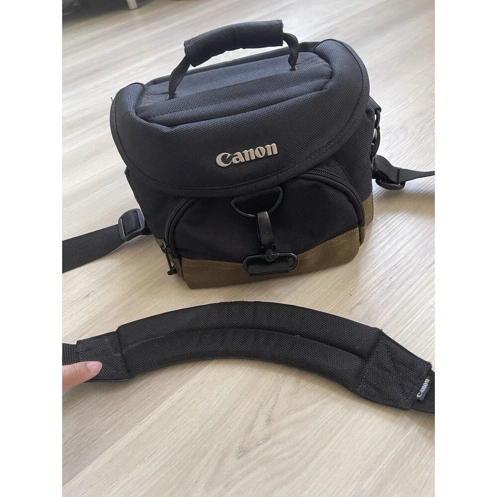 Canon Padded Nylon Camera Carry/Shoulder Bag w/ Strap, Accessory Compartments